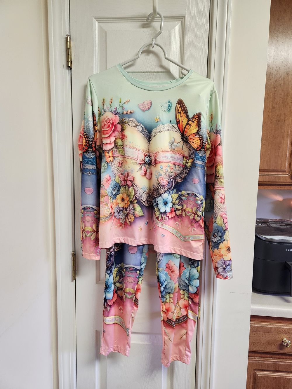 Pastel Floral Butterfly Heart Set